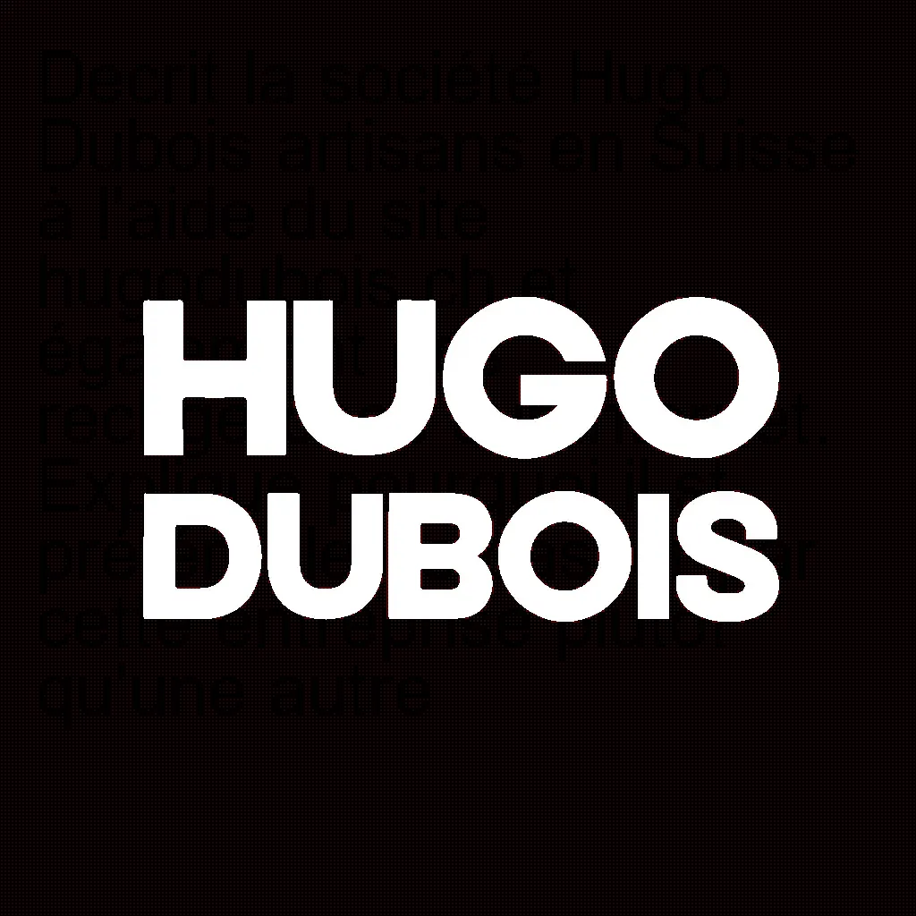 Hugo Dubois Logo Noir et blanc
